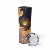 Grumpy Frog Skinny Tumbler with Refuse to Study Quote and Starburst Pattern