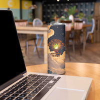 Grumpy Frog Skinny Tumbler with Refuse to Study Quote and Starburst Pattern