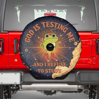 Grumpy Frog Spare Tire Cover with Refuse to Study Quote and Starburst Pattern