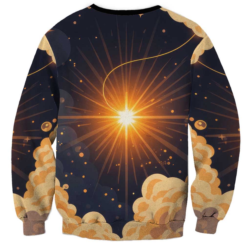 Grumpy Frog Sweatshirt with Refuse to Study Quote and Starburst Pattern