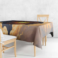 Grumpy Frog Tablecloth with Refuse to Study Quote and Starburst Pattern