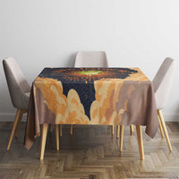 Grumpy Frog Tablecloth with Refuse to Study Quote and Starburst Pattern