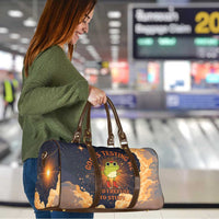 Grumpy Frog Travel Bag with Refuse to Study Quote and Starburst Pattern