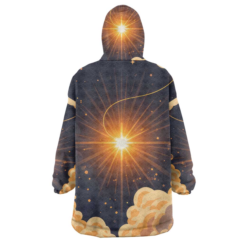 Grumpy Frog Wearable Blanket Hoodie with Refuse to Study Quote and Starburst Pattern