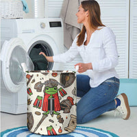Funny Cartoon Knight Frog Laundry Basket Medieval Mood Meme