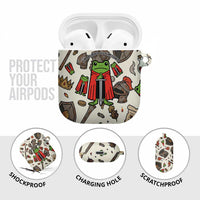 Funny Cartoon Knight Frog AirPods Case Medieval Mood Meme