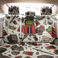 Funny Cartoon Knight Frog Back Car Seat Cover Medieval Mood Meme