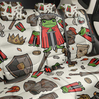 Funny Cartoon Knight Frog Back Car Seat Cover Medieval Mood Meme