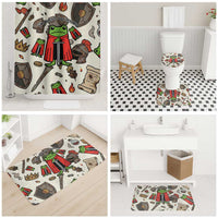Funny Cartoon Knight Frog Bathroom Set Medieval Mood Meme