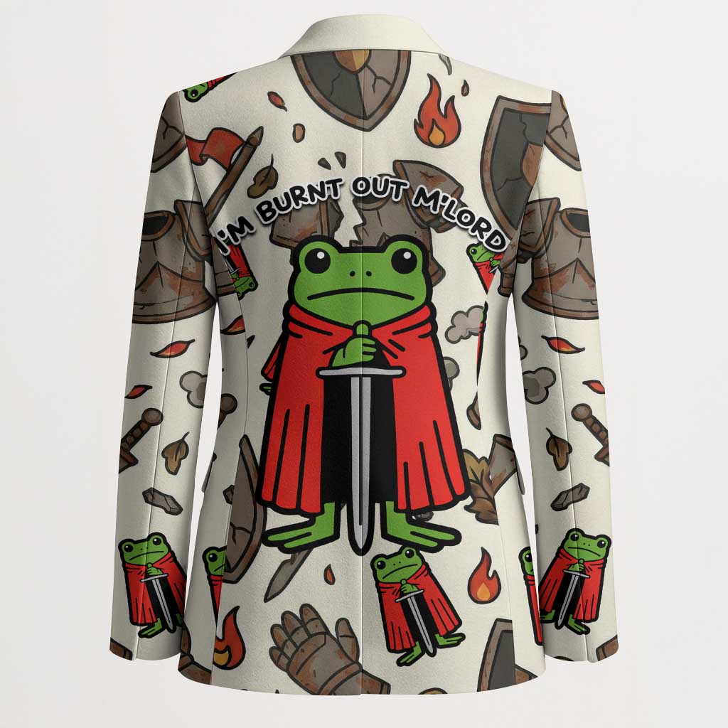 Funny Cartoon Knight Frog Blazer Medieval Mood Meme