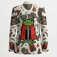 Funny Cartoon Knight Frog Blazer Medieval Mood Meme