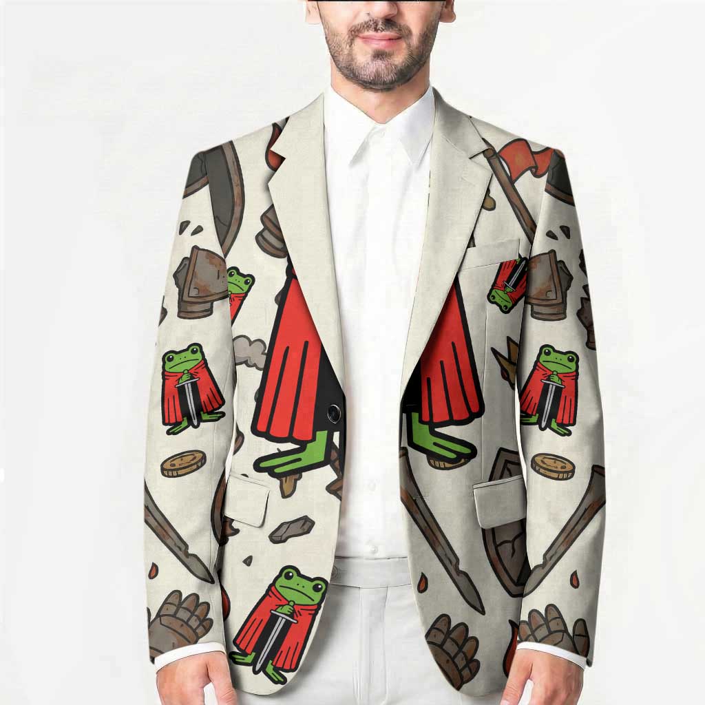 Funny Cartoon Knight Frog Blazer Medieval Mood Meme