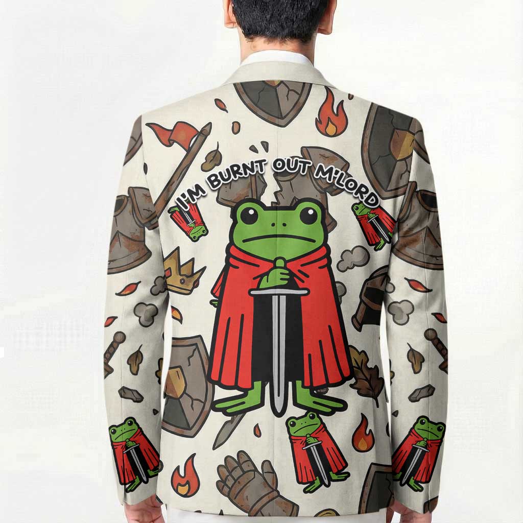 Funny Cartoon Knight Frog Blazer Medieval Mood Meme