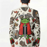 Funny Cartoon Knight Frog Blazer Medieval Mood Meme