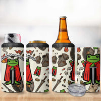 Funny Cartoon Knight Frog 4 in 1 Can Cooler Tumbler Medieval Mood Meme