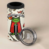 Funny Cartoon Knight Frog 4 in 1 Can Cooler Tumbler Medieval Mood Meme