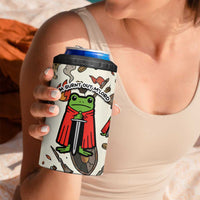 Funny Cartoon Knight Frog 4 in 1 Can Cooler Tumbler Medieval Mood Meme