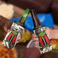 Funny Cartoon Knight Frog 4 in 1 Can Cooler Tumbler Medieval Mood Meme