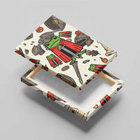 Funny Cartoon Knight Frog Canvas Wall Art Medieval Mood Meme