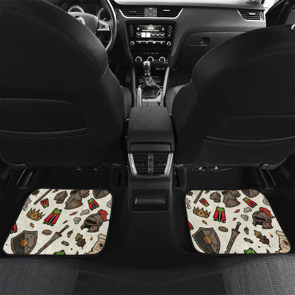 Funny Cartoon Knight Frog Car Mats Medieval Mood Meme