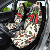 Funny Cartoon Knight Frog Car Seat Cover Medieval Mood Meme