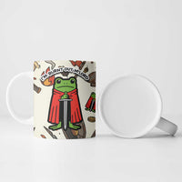 Funny Cartoon Knight Frog Ceramic Mug Medieval Mood Meme