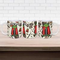 Funny Cartoon Knight Frog Ceramic Mug Medieval Mood Meme