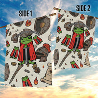 Funny Cartoon Knight Frog Garden Flag Medieval Mood Meme