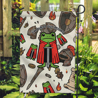 Funny Cartoon Knight Frog Garden Flag Medieval Mood Meme