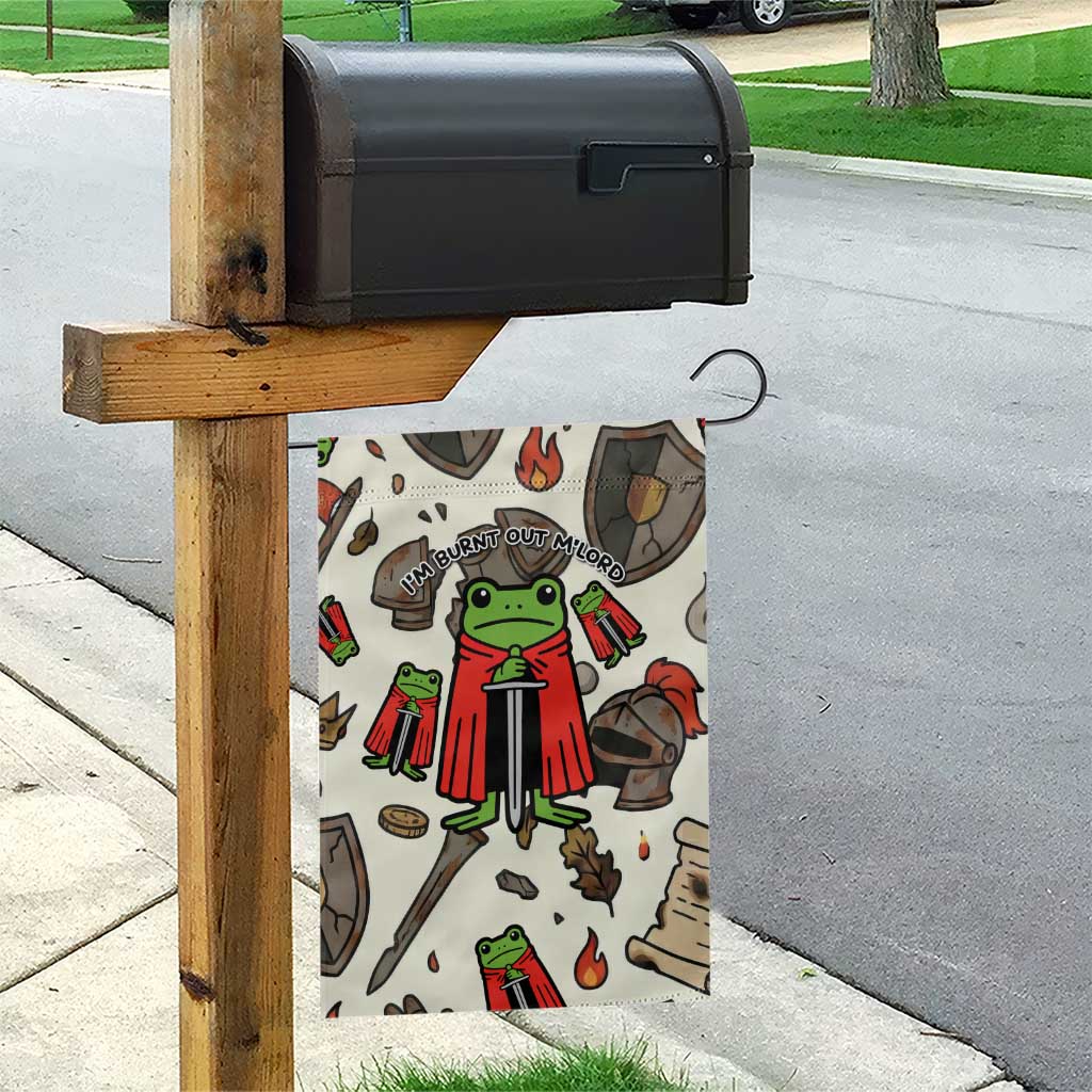 Funny Cartoon Knight Frog Garden Flag Medieval Mood Meme