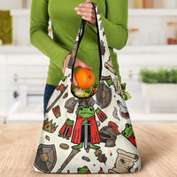 Funny Cartoon Knight Frog Grocery Bag Medieval Mood Meme