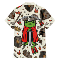 Funny Cartoon Knight Frog Hawaiian Shirt Medieval Mood Meme