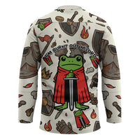 Funny Cartoon Knight Frog Hockey Jersey Medieval Mood Meme