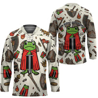 Funny Cartoon Knight Frog Hockey Jersey Medieval Mood Meme