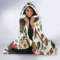 Funny Cartoon Knight Frog Hooded Blanket Medieval Mood Meme