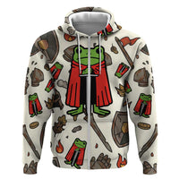 Funny Cartoon Knight Frog Hoodie Medieval Mood Meme