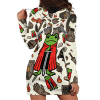 Funny Cartoon Knight Frog Hoodie Dress Medieval Mood Meme
