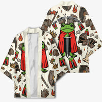 Funny Cartoon Knight Frog Kimono Medieval Mood Meme