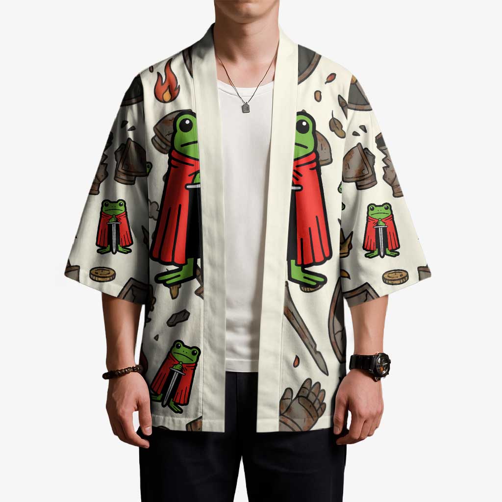 Funny Cartoon Knight Frog Kimono Medieval Mood Meme