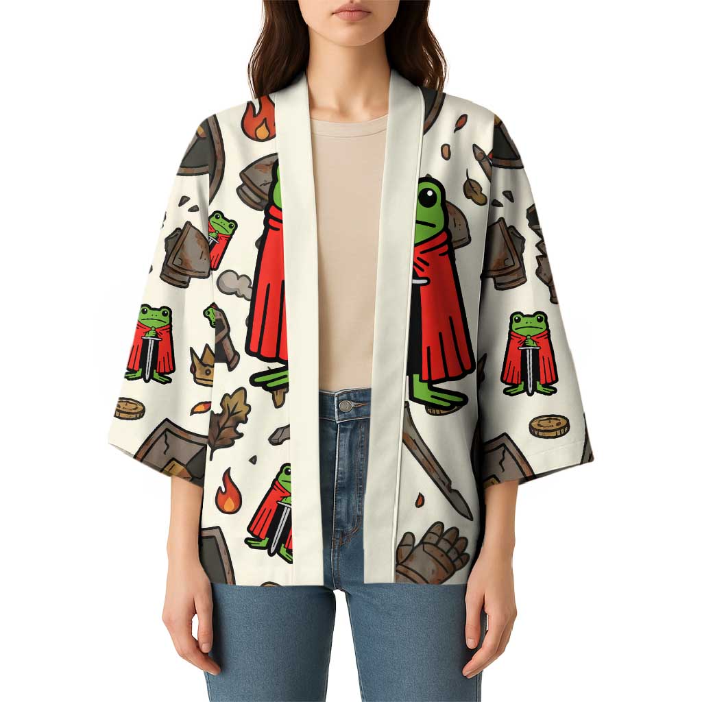 Funny Cartoon Knight Frog Kimono Medieval Mood Meme