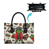 Funny Cartoon Knight Frog Leather Bag Medieval Mood Meme