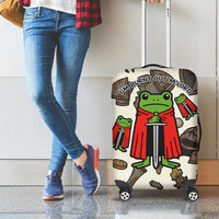 Funny Cartoon Knight Frog Luggage Cover Medieval Mood Meme