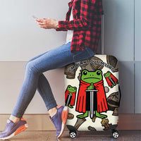 Funny Cartoon Knight Frog Luggage Cover Medieval Mood Meme