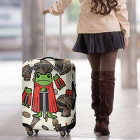Funny Cartoon Knight Frog Luggage Cover Medieval Mood Meme