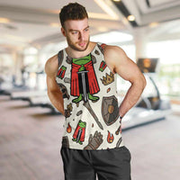 Funny Cartoon Knight Frog Men Tank Top Medieval Mood Meme