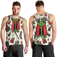 Funny Cartoon Knight Frog Men Tank Top Medieval Mood Meme
