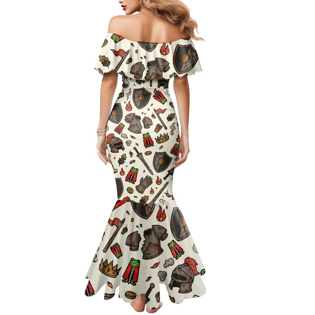 Funny Cartoon Knight Frog Mermaid Dress Medieval Mood Meme