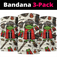 Funny Cartoon Knight Frog Neck Gaiter Medieval Mood Meme