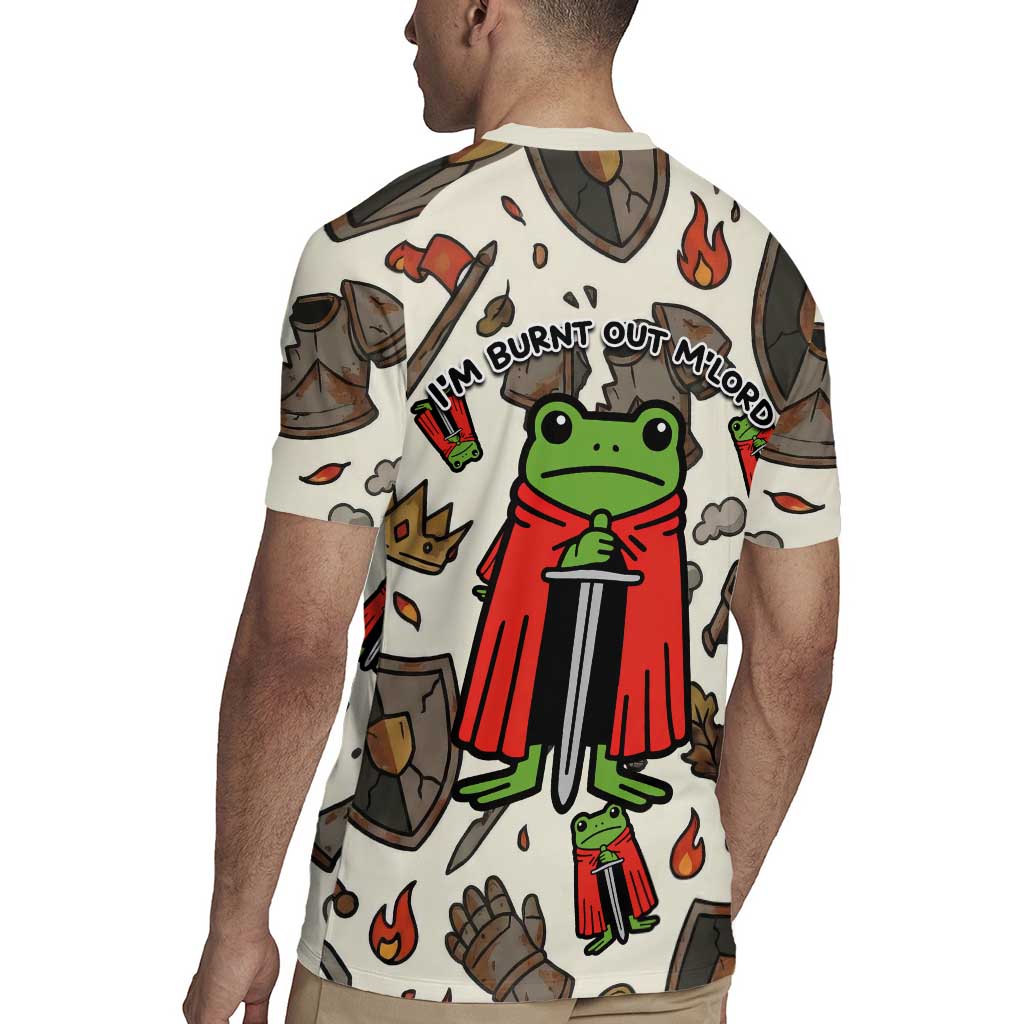 Funny Cartoon Knight Frog Rugby Jersey Medieval Mood Meme