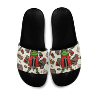 Funny Cartoon Knight Frog Slide Sandals Medieval Mood Meme
